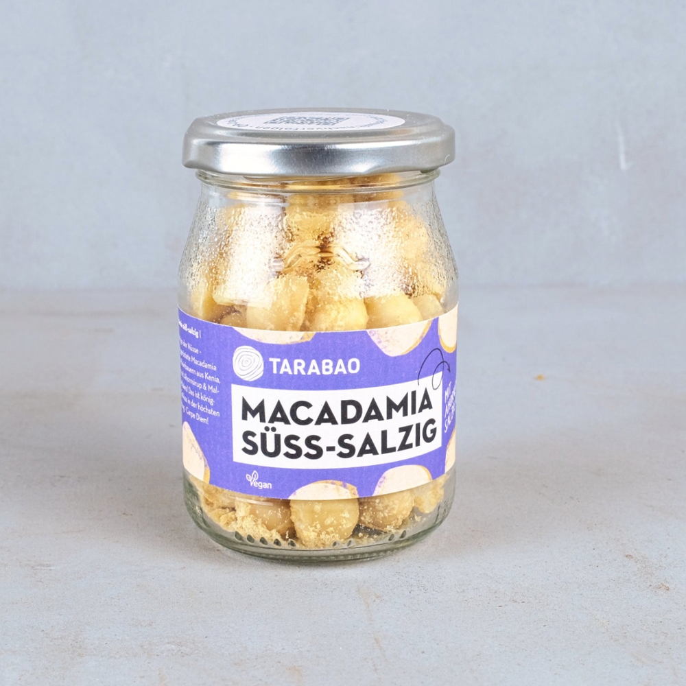 Macadamia süß-salzig im Pfandglas