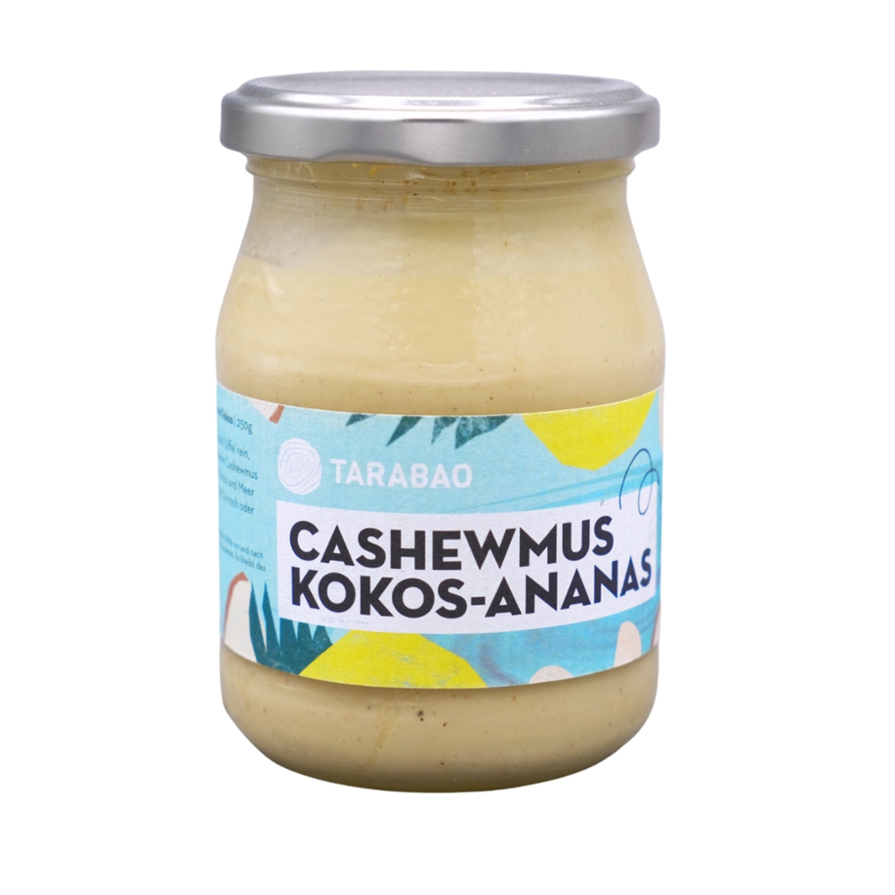 Cashewmus Kokos-Ananas im Pfandglas