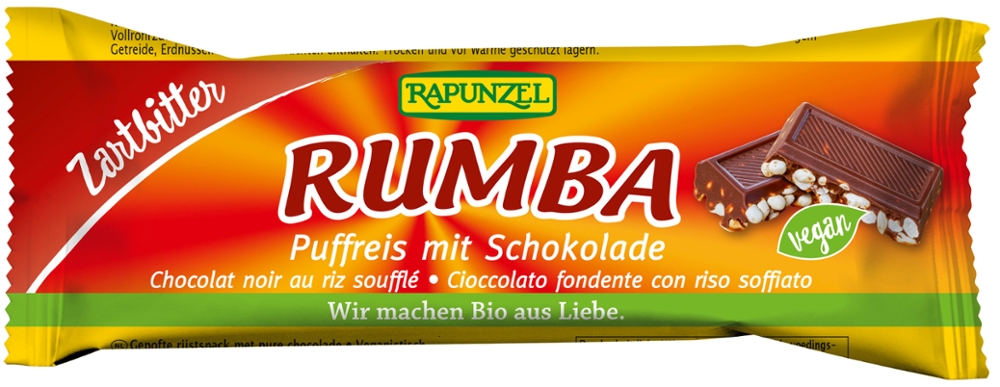 Rumba Puffreisriegel Zartbitter