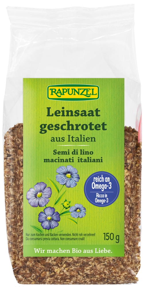 Leinsaat geschrotet