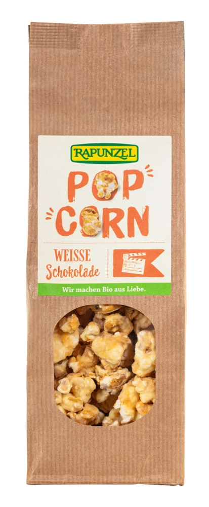 Popcorn mit weißer Schokolade