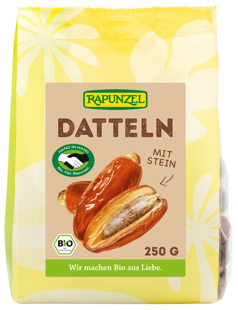 Datteln Deglet Nour, mit Stein, HIH