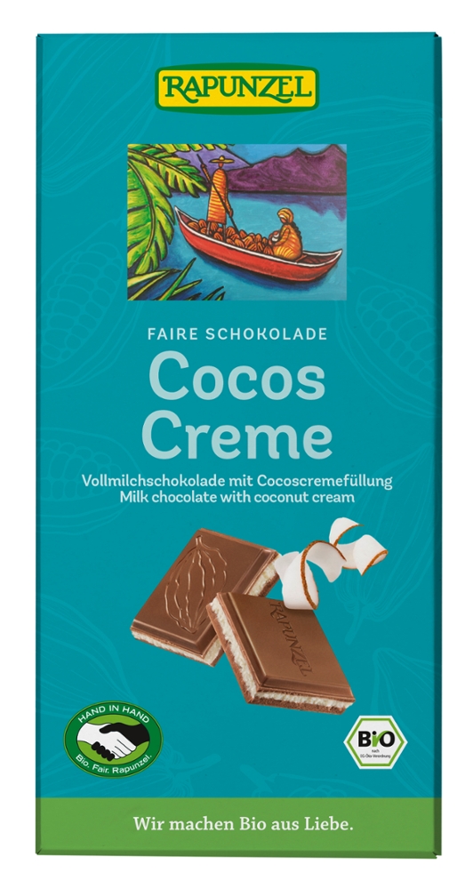 Vollmilch Schokolade Cocos-Creme gefüllt HIH