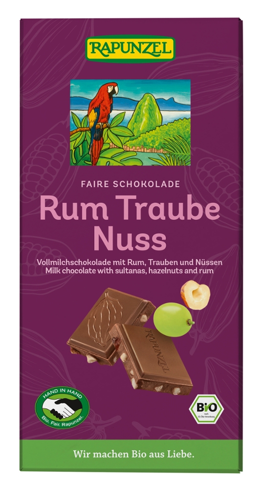 Vollmilch Schokolade Rum-Traube-Nuss HIH