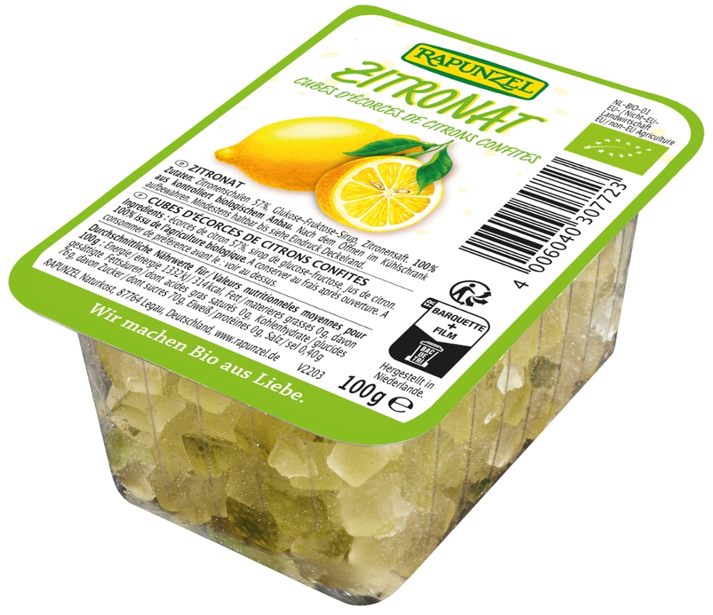 Zitronat, gewürfelt