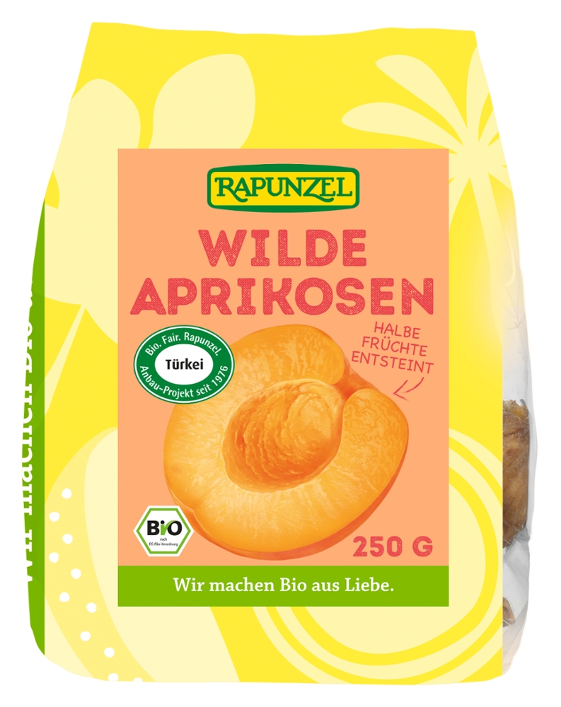 Wilde Aprikosen halb, entsteint, Projekt