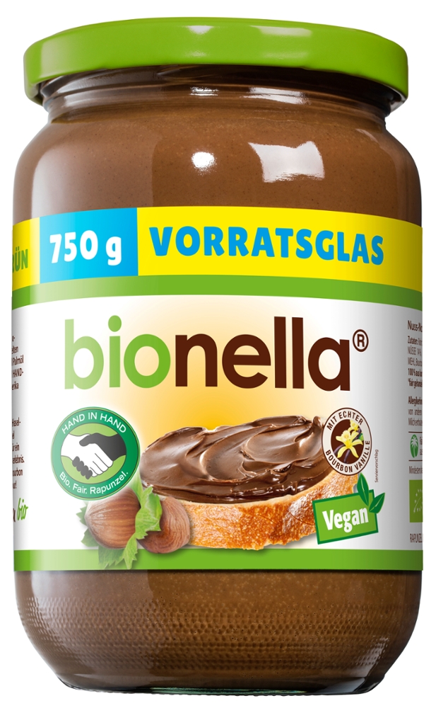 bionella Nussnougat-Creme vegan HIH