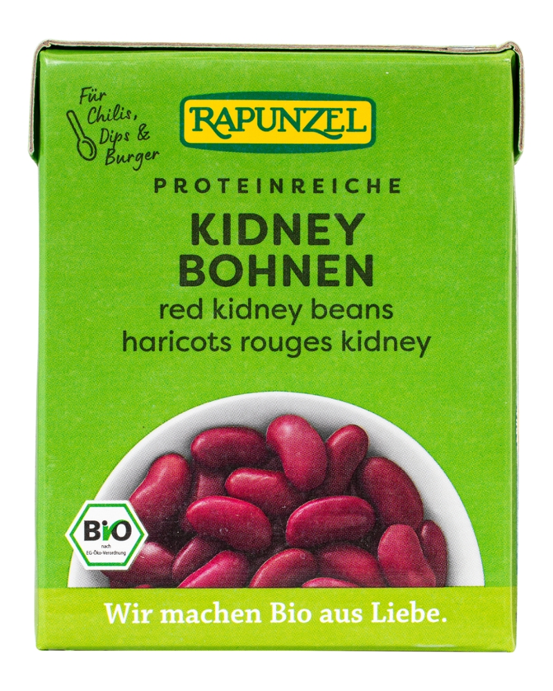Rote Kidney Bohnen im Tetra Pak