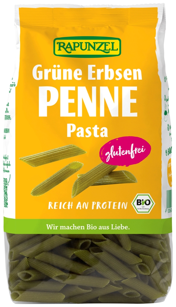 Grüne Erbsen Penne