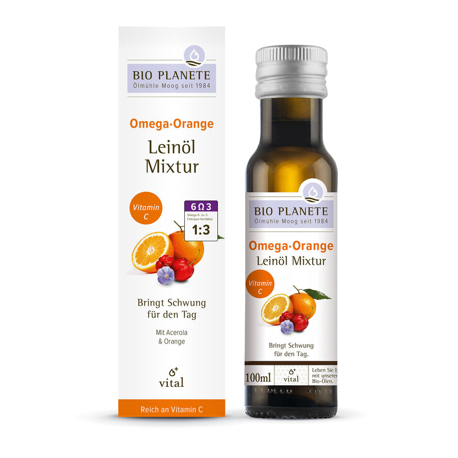 Omega·Orange Leinöl Mixtur