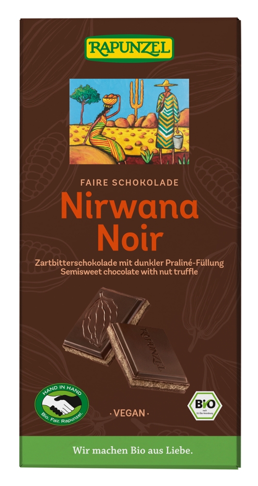 Nirwana Noir 55% Kakao mit dunkler Praliné-Füllung HIH