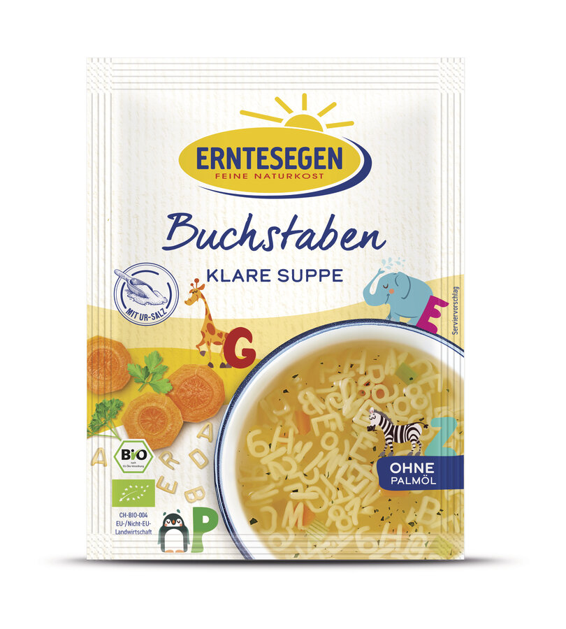Buchstaben Klare Suppe