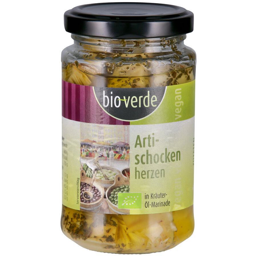 Artischockenherzen mit frischen Kräutern in Öl-Marinade 