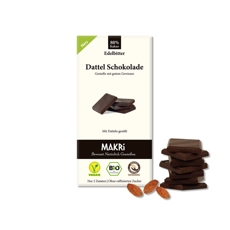 Dattel Schokolade - Edelbitter 80%