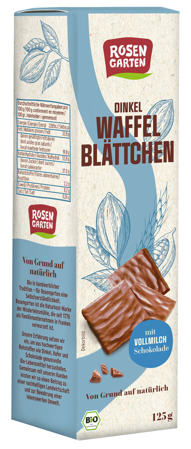 Dinkel-Waffelblättchen Vollmilch