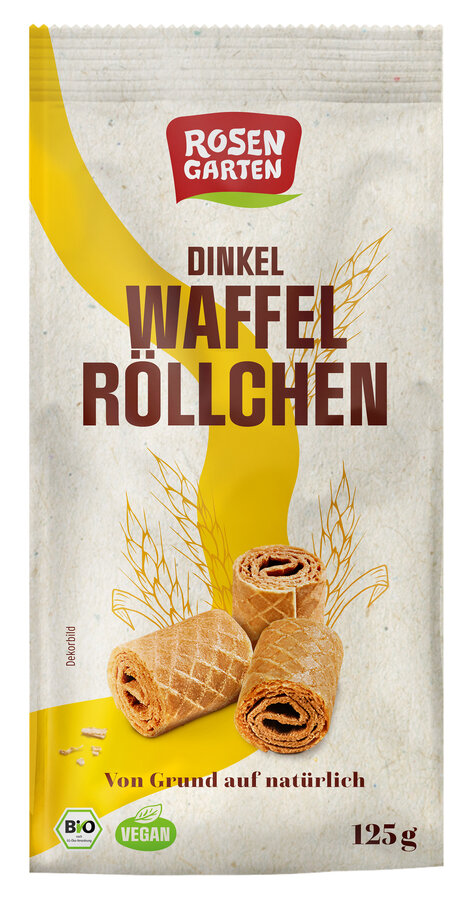 Dinkel-Waffelröllchen Natur