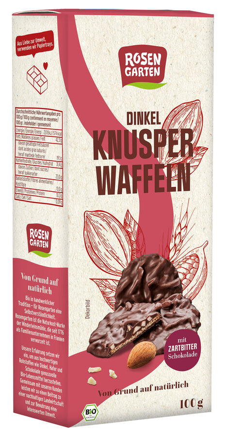 Dinkel-Knusperwaffeln Zartbitter
