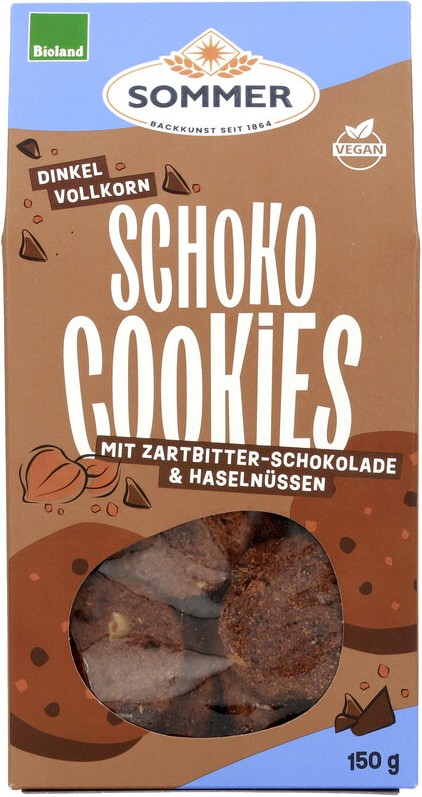 BIOLAND Dinkel Vollkorn Schoko Cookies mit Zartbitter