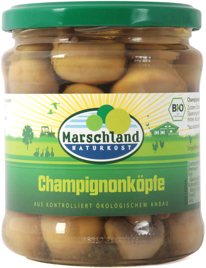 Bio-Champignon Köpfe  Gl. MARSCHLAND