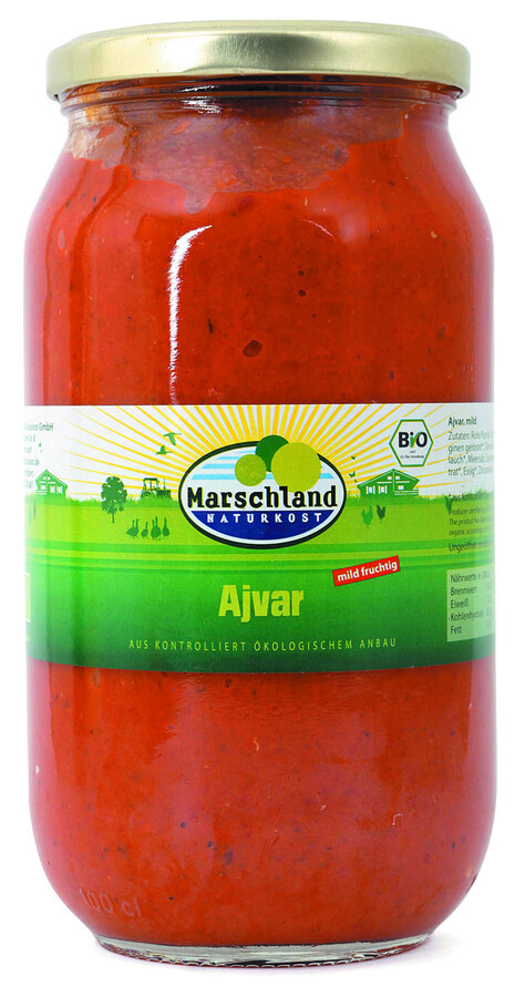 Bio-Ajvar mild 1.000 ml Gl. MARSCHLAND