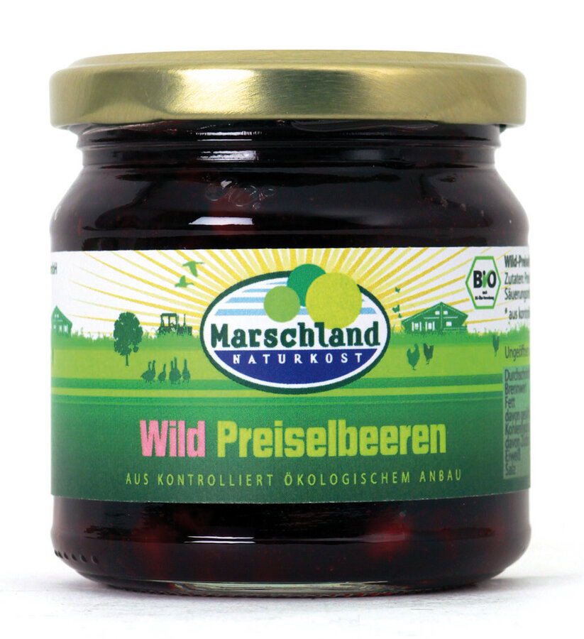Bio-Wildpreiselbeeren 212 ml Gl. MARSCHLAND