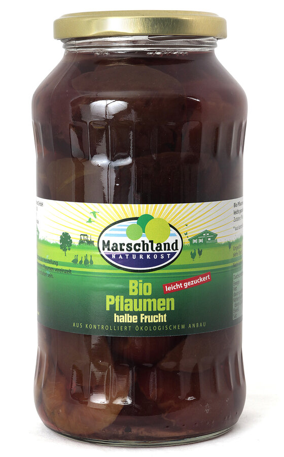 Bio-Pflaumen, halbe Früchte  Gl. MARSCHLAND