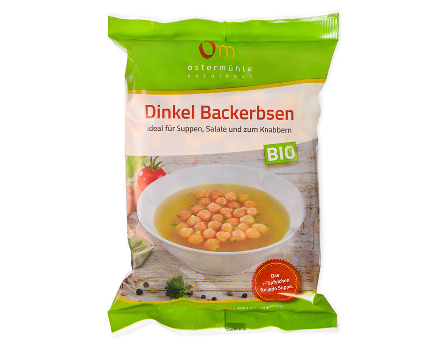 Dinkel-Backerbsen