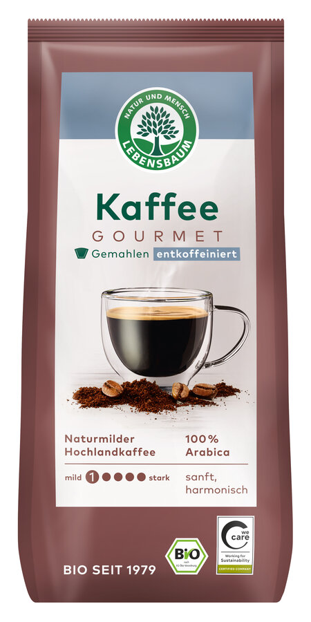 Kaffee Gourmet, gemahlen, entkoffeiniert