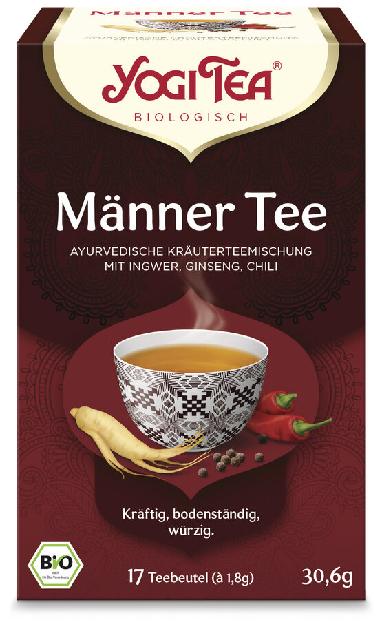 Männer Tee, Bio-Kräutertee mit Ingwer, Ginseng, Chili