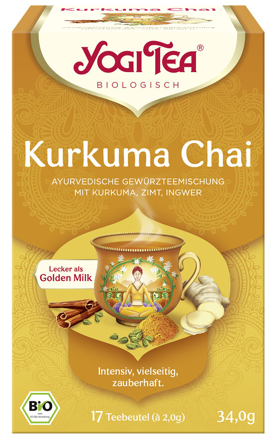 Kurkuma Chai, Bio-Gewürztee mit Kurkuma, Zimt und Ingwer