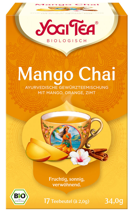 Mango Chai, Bio-Gewürztee mit Mango, Orange und Zimt