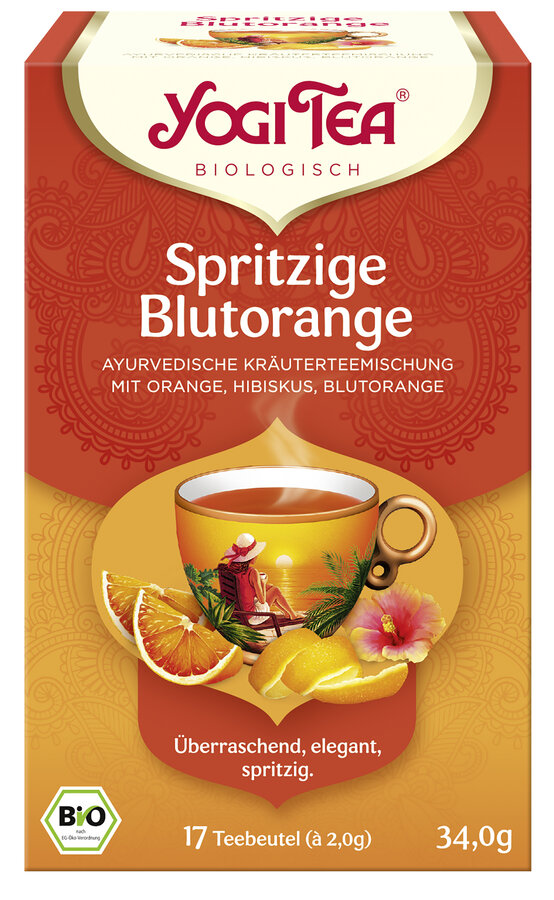 Spritzige Blutorange mit Orange, Hibiskus und Blutorange