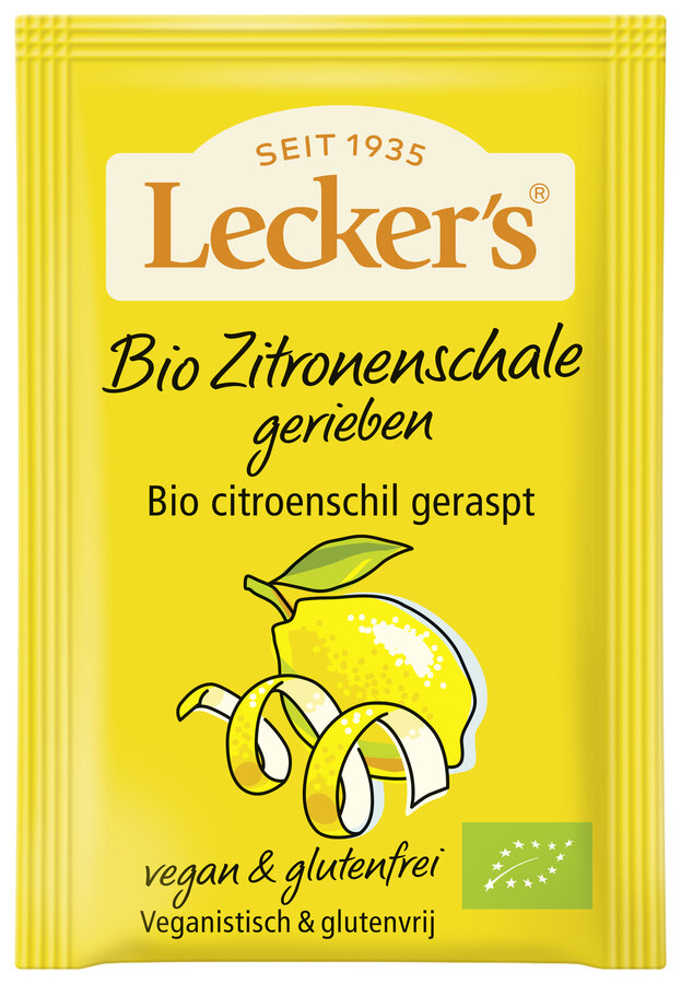 Zitronenschale gerieben und getrocknet