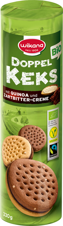 Fairtrade Doppelkeks mit Zartbittercreme