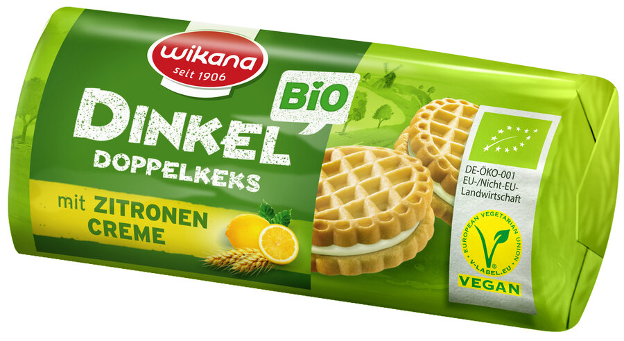 Dinkel Doppelkeks mit Zitronencreme 