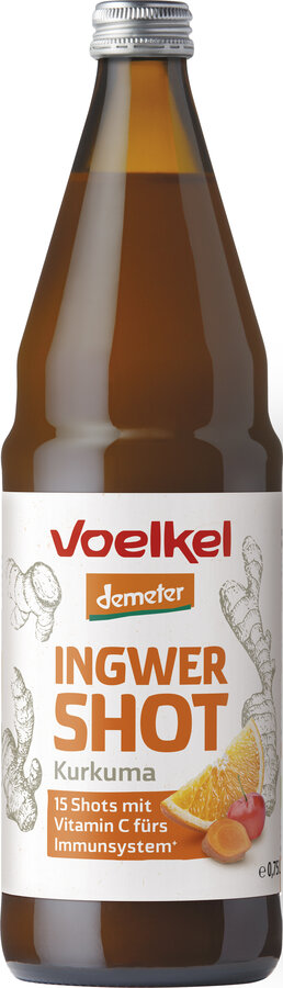 Shot Ingwer & Kurkuma mit Orangesaft und viel Vitamin C aus Acerola
