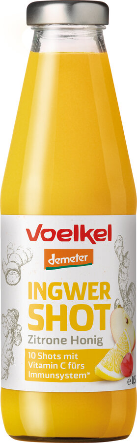 Shot Ingwer & Zitrone - Honig mit weiteren Fruchtsäften