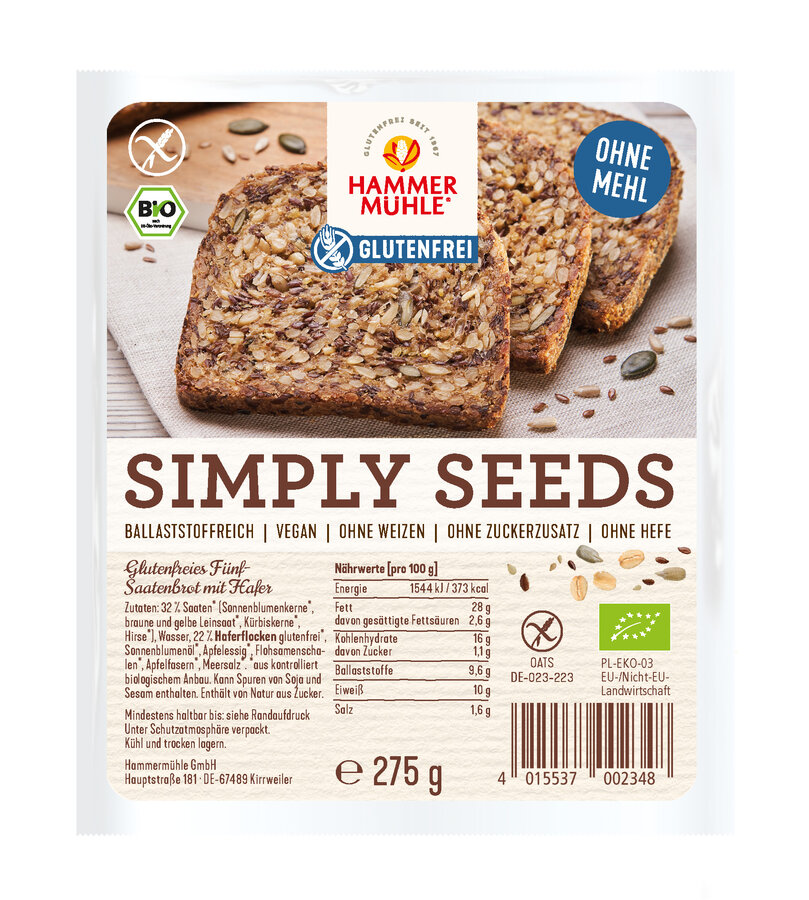 SIMPLY SEEDS Fünf-Saatenbrot gf