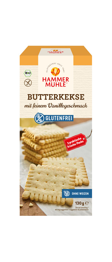 Butterkeks mit feinem Vanillegeschmack - gf