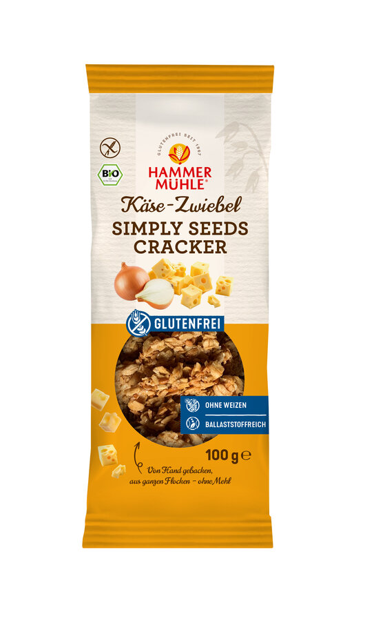 Simply Seeds Cracker Käse-Zwiebel gf
