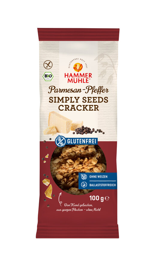 Simply Seeds Cracker Parmesan-Pfeffer gf