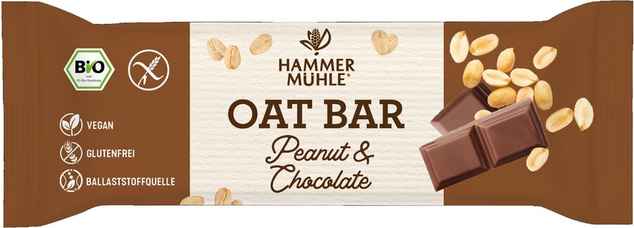 Oat Bar Peanut-Chocolate - glutenfrei