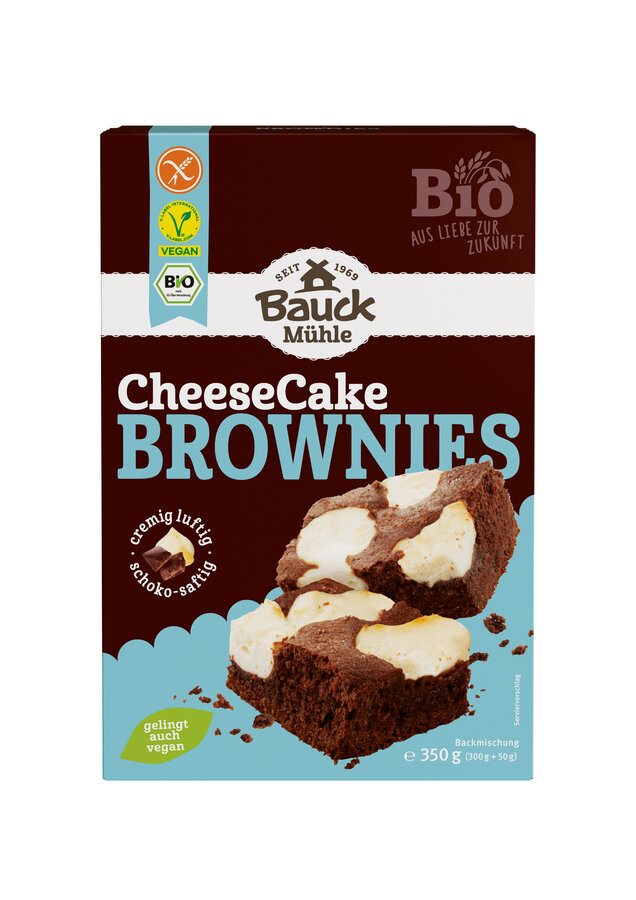 Cheesecake Brownies, glutenfrei