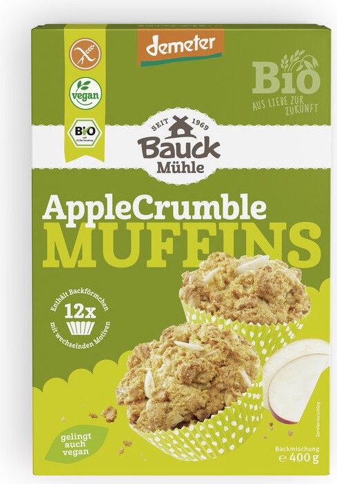 Apple Crumble Muffins Demeter, gf