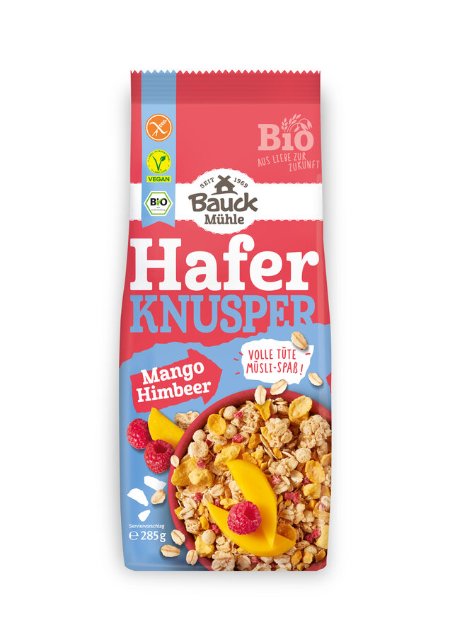 Hafer Knusper Müsli Mango Himbeere gf
