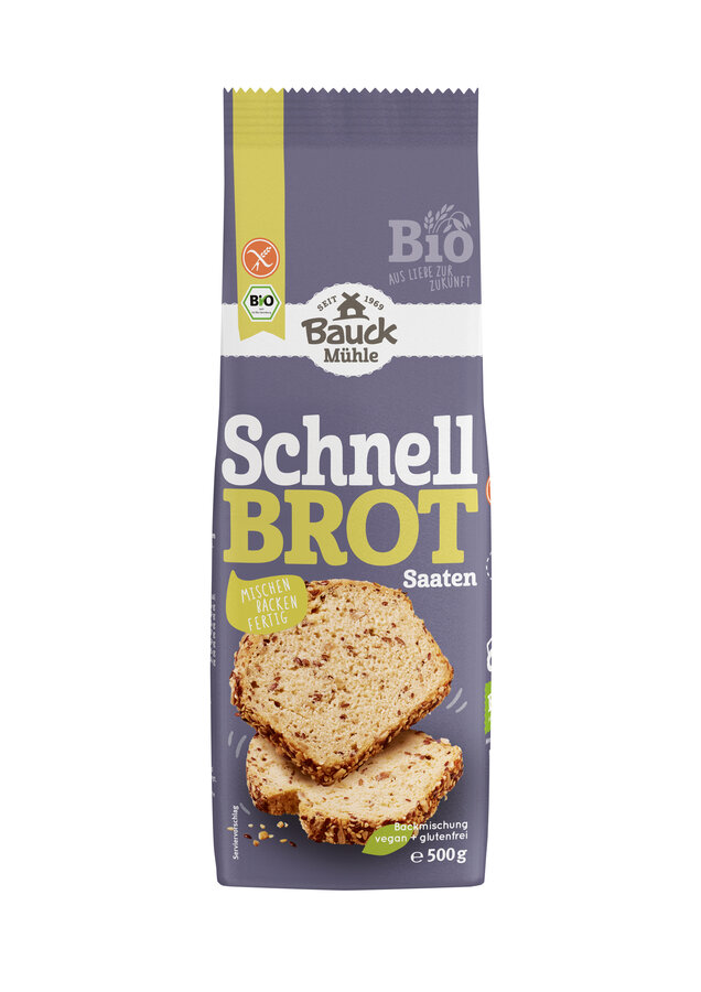 Schnellbrot mit Saaten glutenfrei