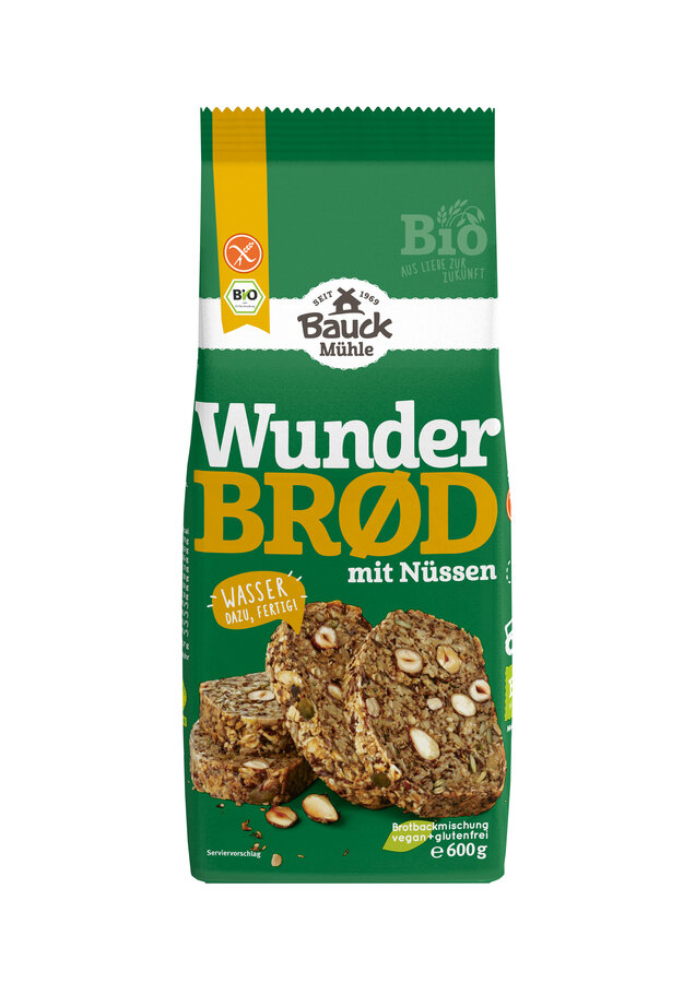 Wunderbrød mit Nüssen glutenfrei
