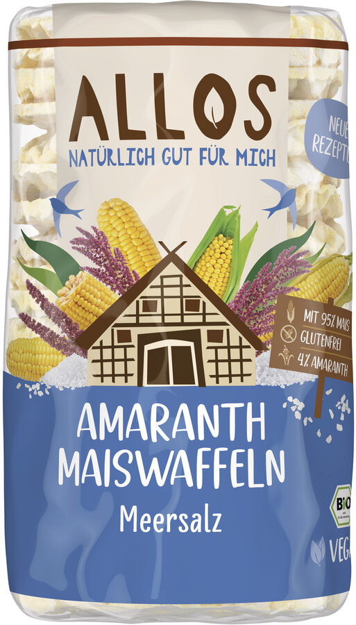Amaranth Maiswaffeln Meersalz