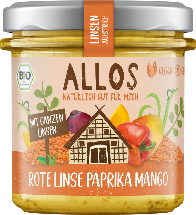 Linsen Aufstrich Rote Linse Paprika Mango