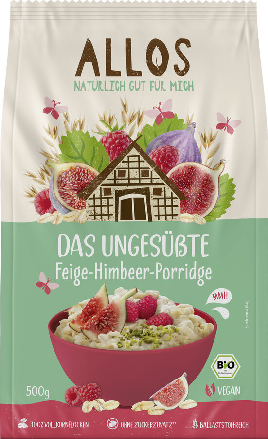 Das Ungesüßte Feige-Himbeer-Porridge